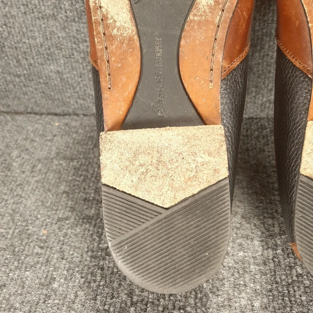 VTG Johnston Murphy Made in Italy Two Tone Kiltie Tassel Loafers Mens 11N Dress